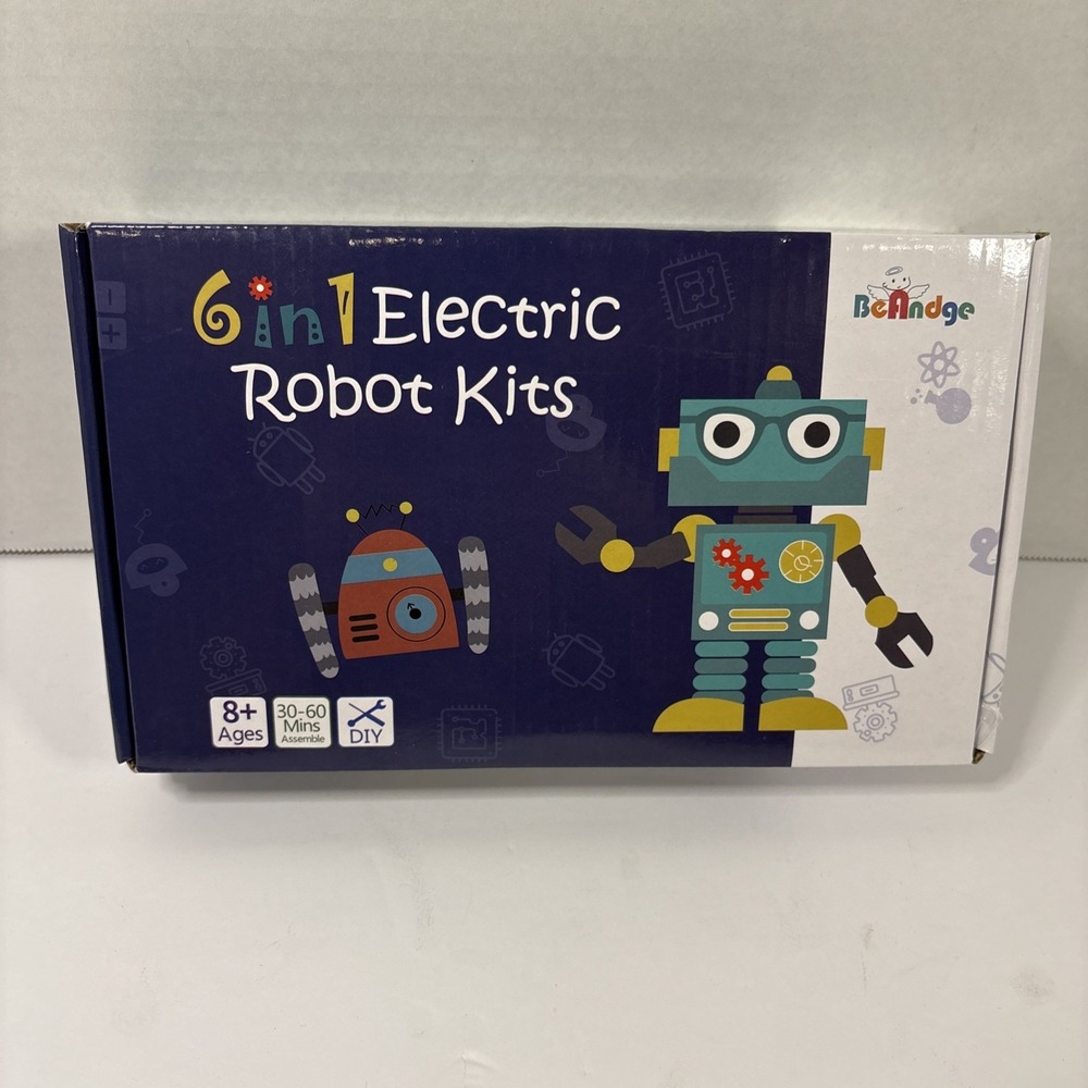 BeAndge 6 in 1 Electric Robot Kits STEM DIY Science Experiment Set Ages 8+